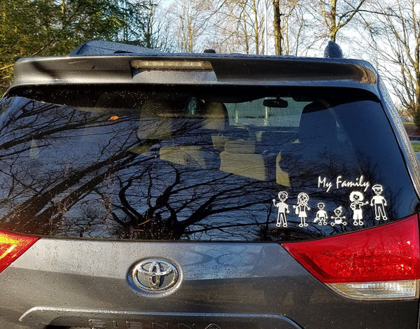 48 Stick Figures Full Collection Package My Family Car Window