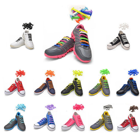 No Tie Shoelaces for Kids Adults, Elastic Silicone Shoe Laces for Sneakers, Men's, Purple