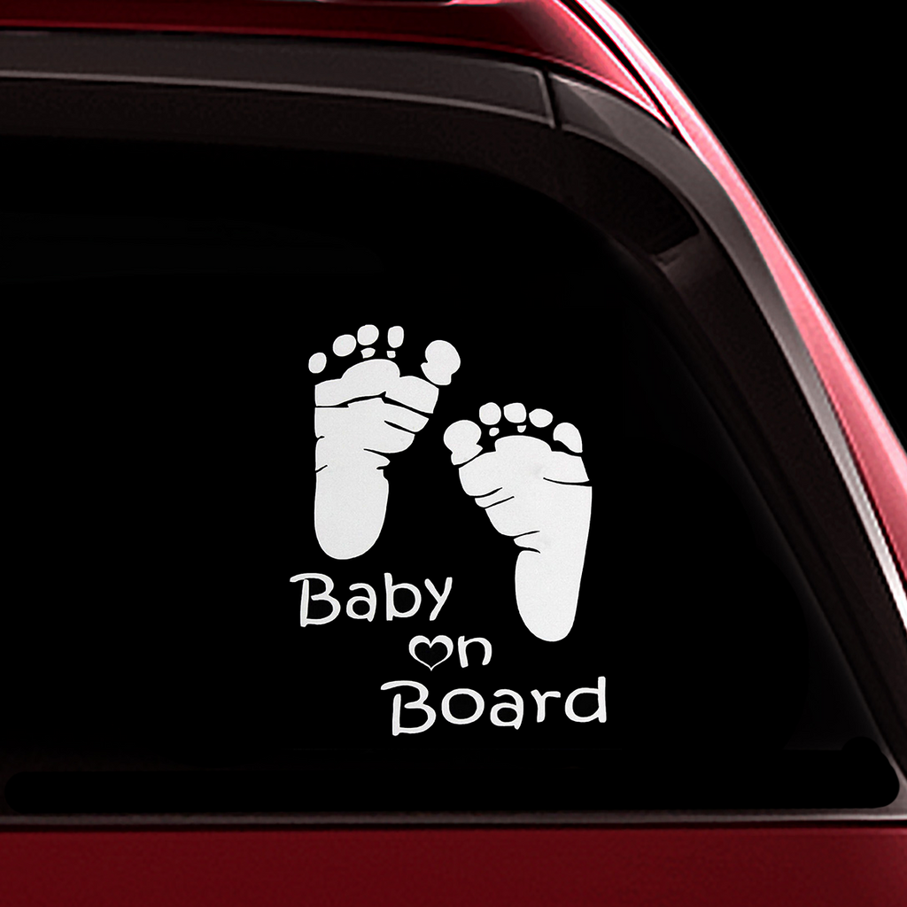 Baby on Board Girl Auto Aufkleber 16 x 14.1 Weiss - Auto
