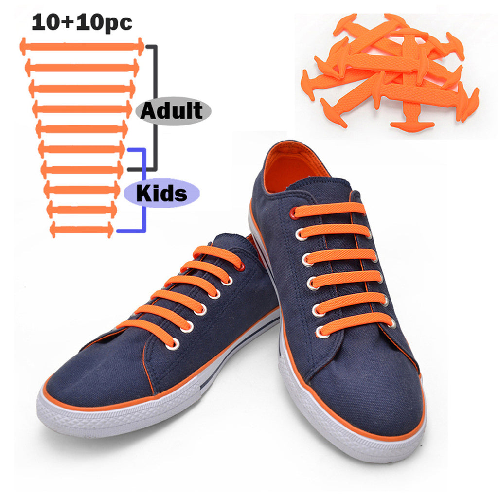 Elastic No Tie Shoelaces Flat Sneakers Shoe Laces For Kids and